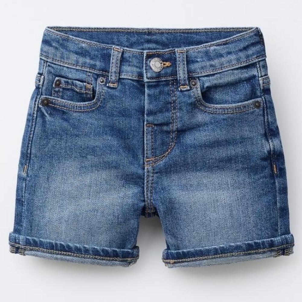 Zara Boys Blue Denim Shorts with Classic Five-Pocket Style